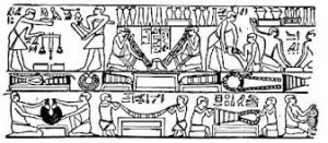 تصویری از نحوه معدن کاری و استخراج طلا نزد مصریان باستان
