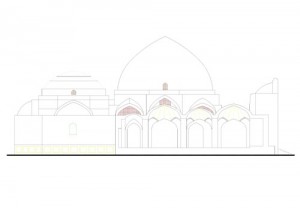 تصویر 4 - نمای شرقی مسجد کبود تبریز
